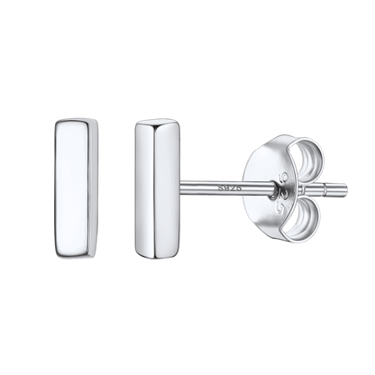 Sterling Silver Tiny Initial Letter Earrings Alphabet Studs for Women Girls Men