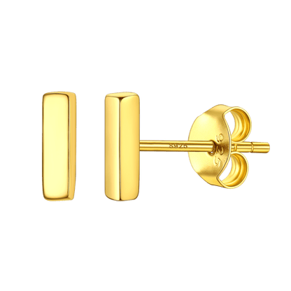 Sterling Silver Tiny Initial Letter Earrings Alphabet Studs for Women Girls Men