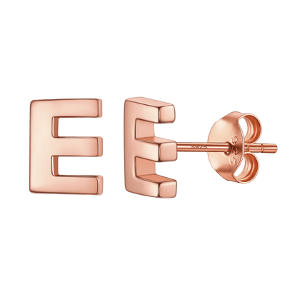 Sterling Silver Tiny Initial Letter Earrings Alphabet Studs for Women Girls Men