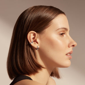 FaithHeart Sterling Silver Basic Huggie Hoop Earrings For Men FH Jewelry