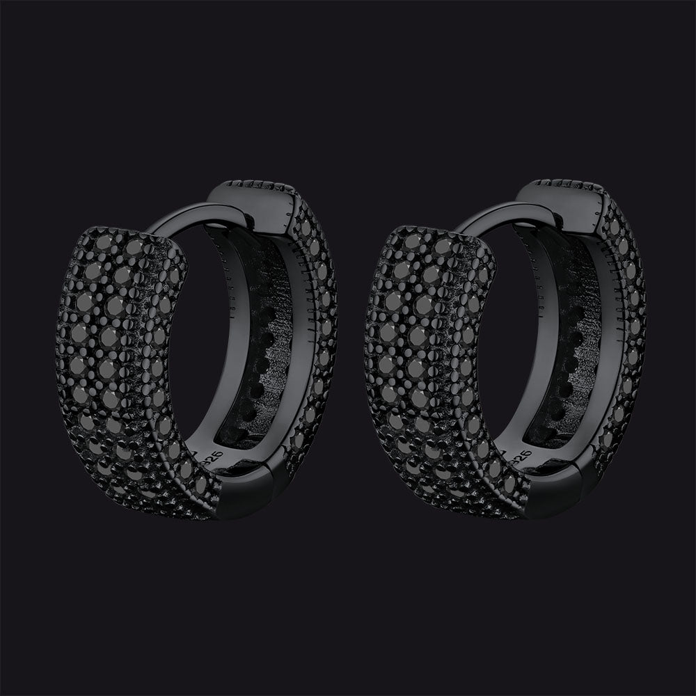 FaithHeart Zircon Hoop Sterling Silver Earrings FaithHeart Jewelry