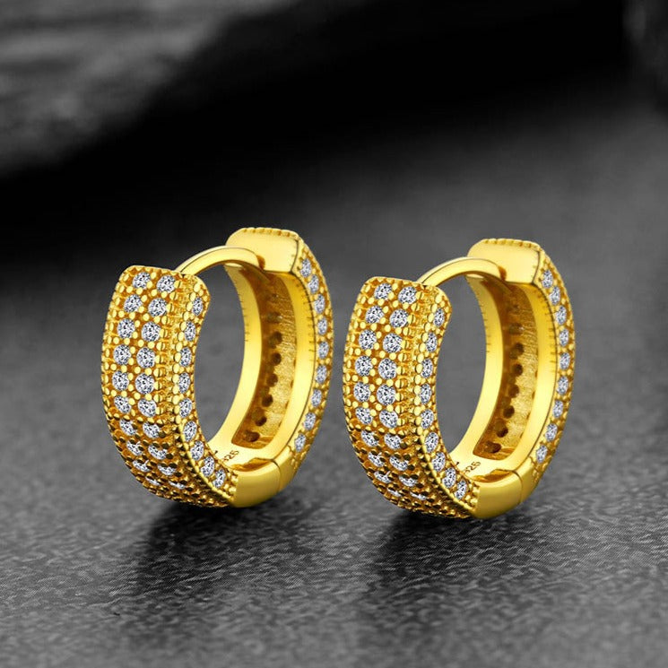 FaithHeart Zircon Hoop Sterling Silver Earrings FaithHeart Jewelry