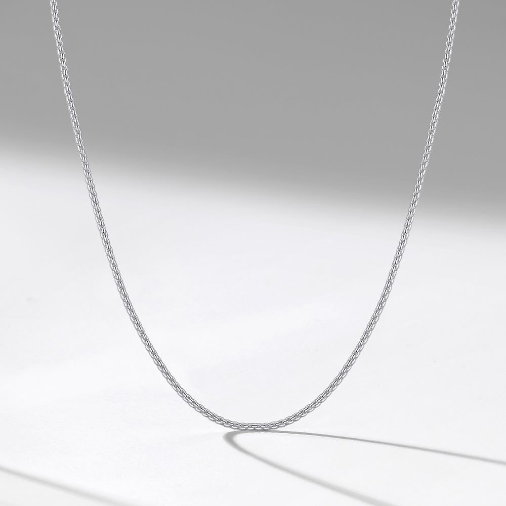925 Sterling Silver Thin Cable Chain Necklace for Men
