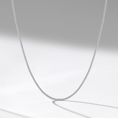 925 Sterling Silver Thin Cable Chain Necklace for Men