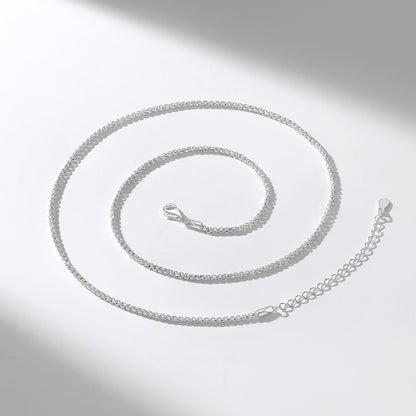 925 Sterling Silver Thin Cable Chain Necklace for Men