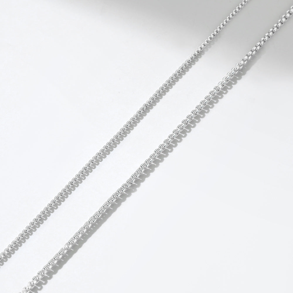 925 Sterling Silver Thin Cable Chain Necklace for Men