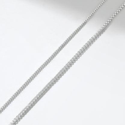 925 Sterling Silver Thin Cable Chain Necklace for Men