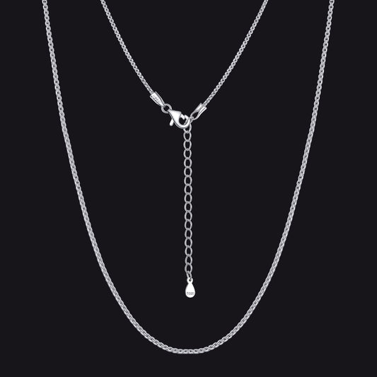 925 Sterling Silver Thin Cable Chain Necklace for Menimg