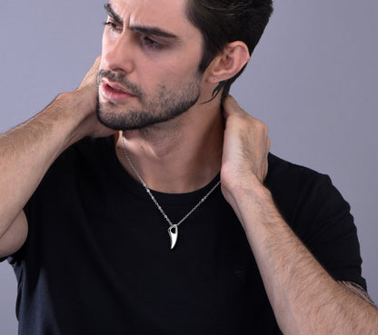 925 Sterling Silver Wolf Tooth Necklace