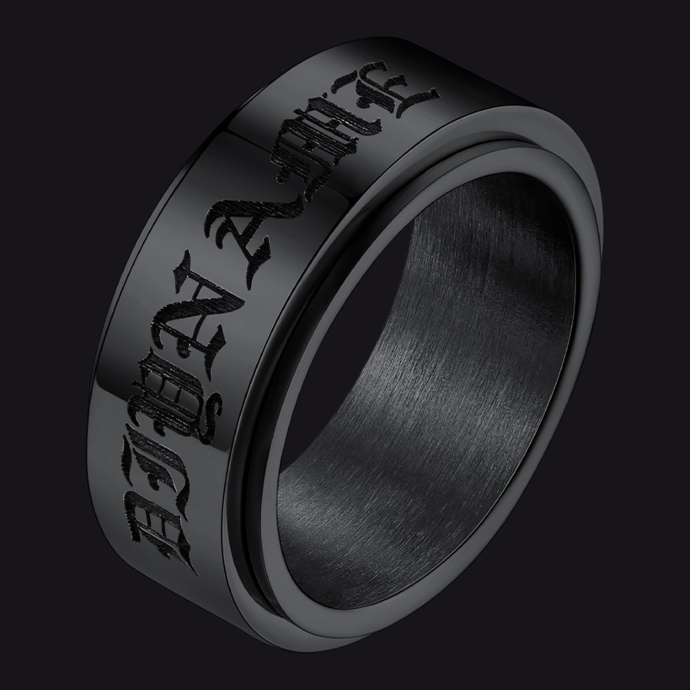 Custom Fidget Spinner Anxiety Rings for Men Women, 9mm/15mm FaithHeart Jewelry