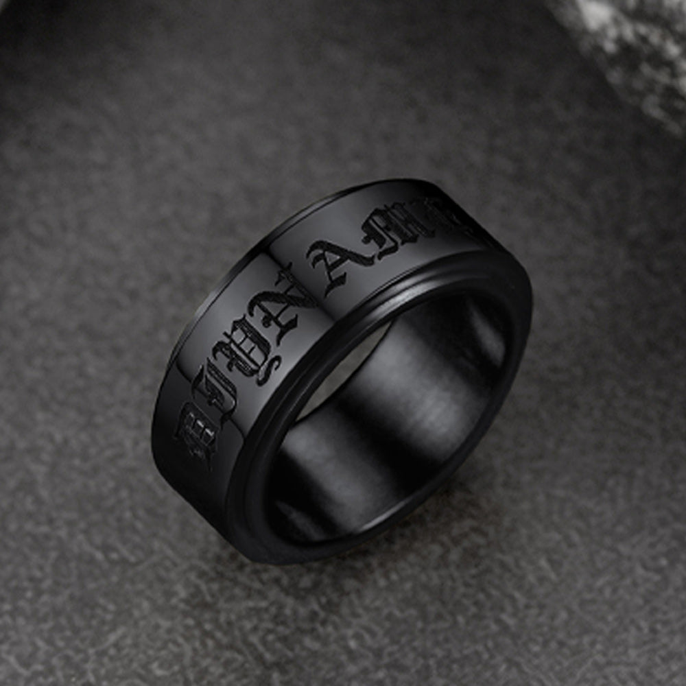 Custom Fidget Spinner Anxiety Rings for Men Women, 9mm/15mm FaithHeart Jewelry