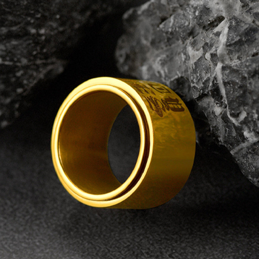 Custom Fidget Spinner Anxiety Rings for Men Women, 9mm/15mm FaithHeart Jewelry