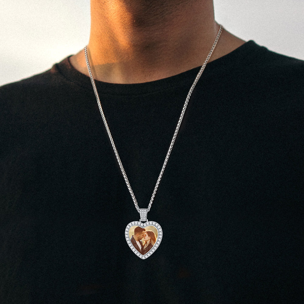 FaithHeart Personalized Heart Picture Necklace