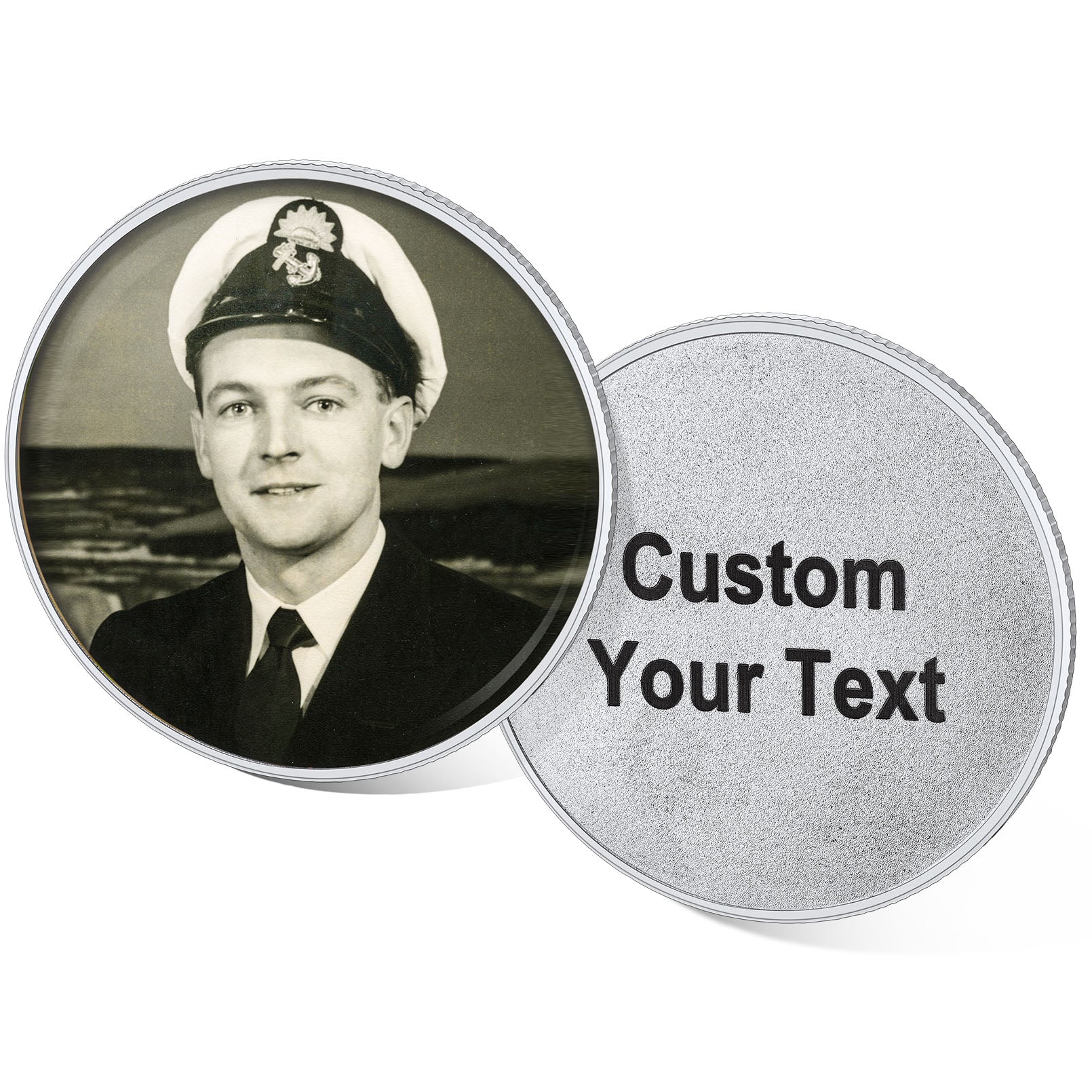 Personalized Photo Pocket Coin Memorial Pocket Token Pins