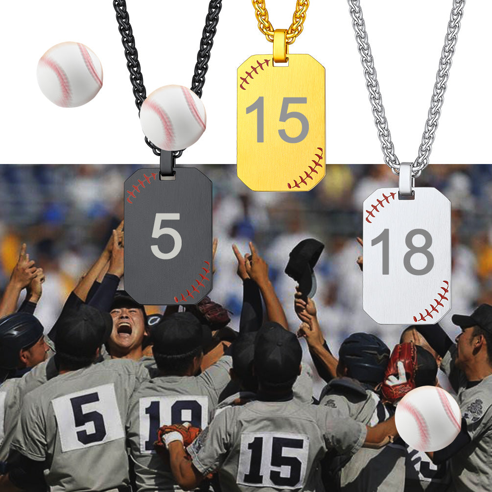 Personalized Stainless Steel Baseball Dogtag Necklace for Men FaithHeart Jewelry