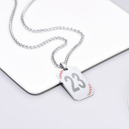 Personalized Stainless Steel Baseball Dogtag Necklace for Men FaithHeart Jewelry
