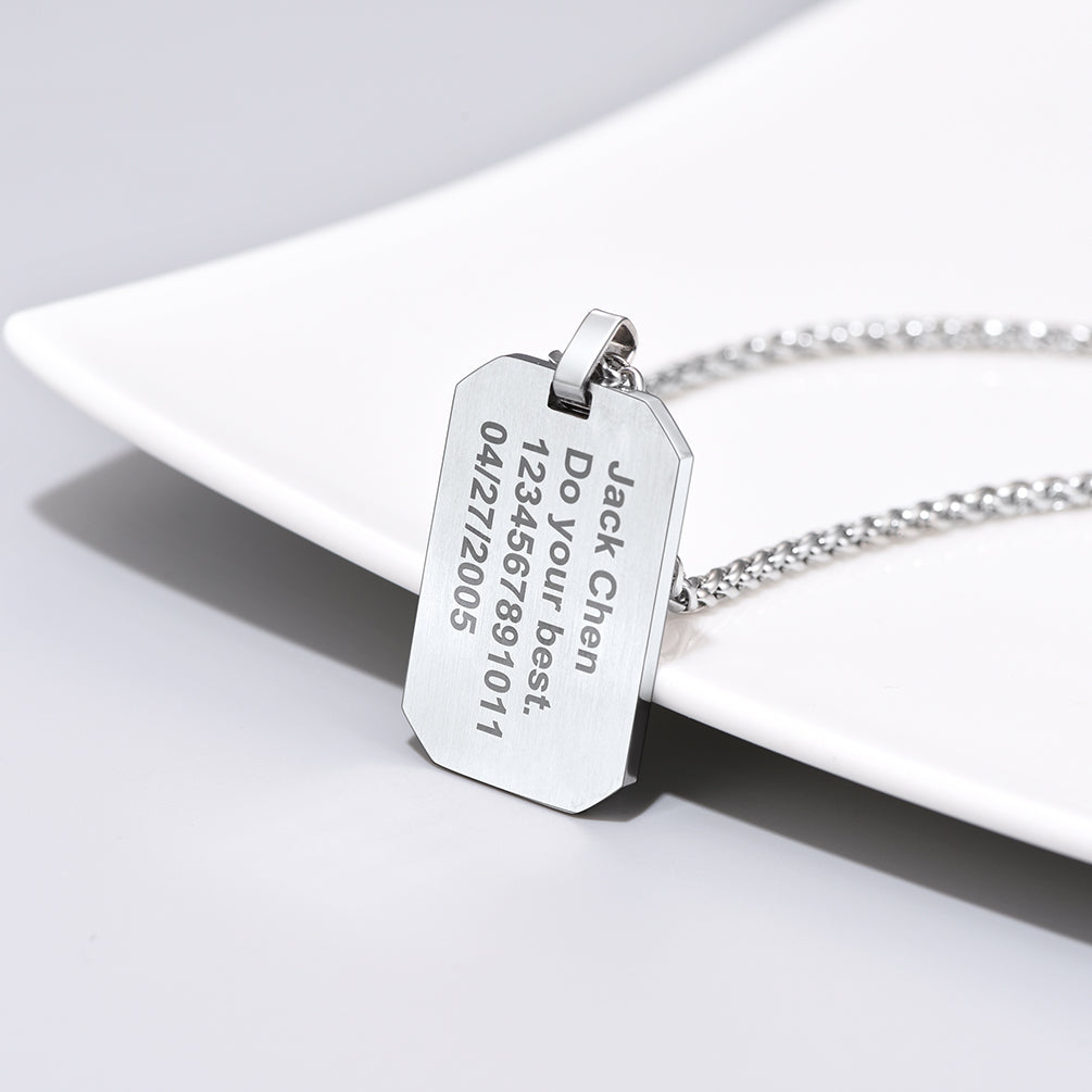 Personalized Stainless Steel Baseball Dogtag Necklace for Men FaithHeart Jewelry