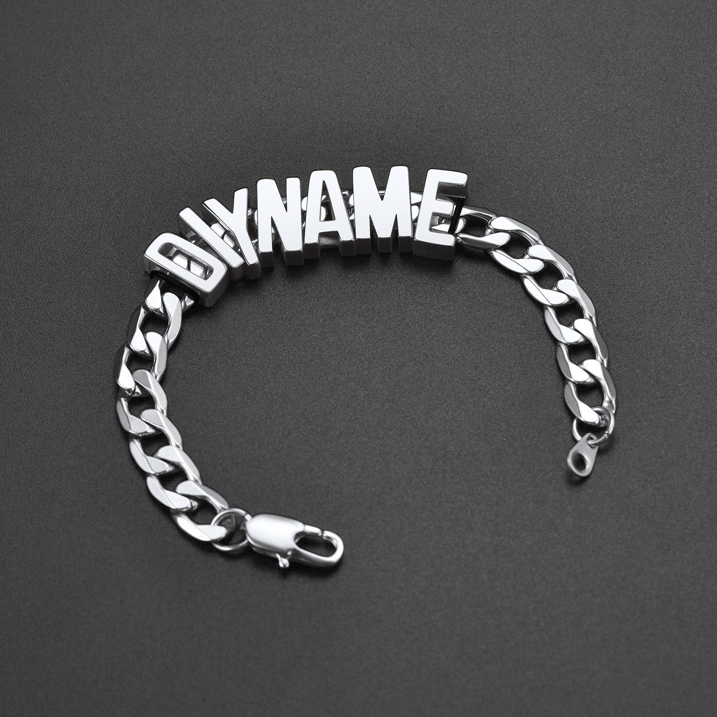 Personalized Name Cuban Link Chain Bracelet for Men