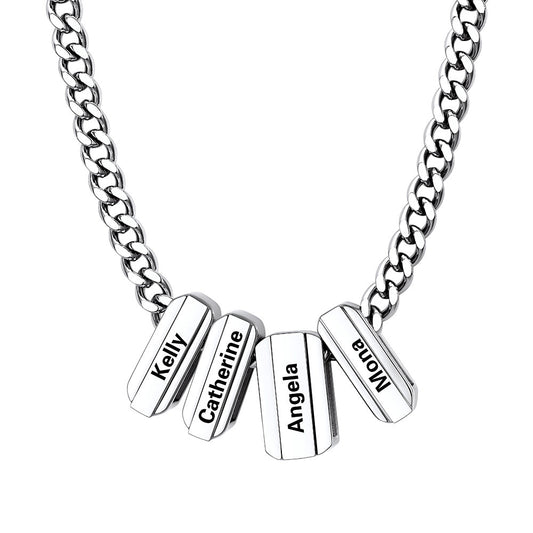 Personalized Engraved Charm Multi Name Necklaceimg