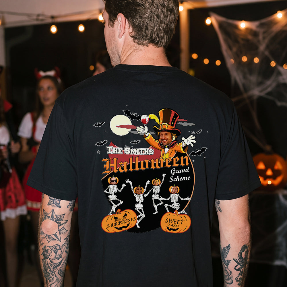 Personalized Face Photo Family Funny Halloween Shirts for Men
