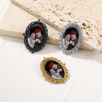 Customized Bouquet Photo Charms Memorial Pins for Wedding