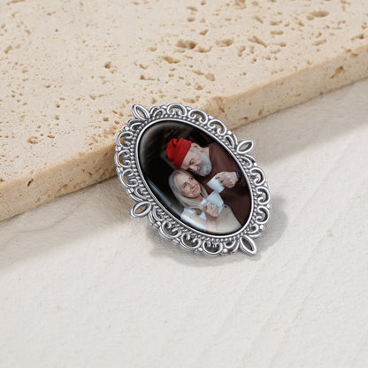 Customized Bouquet Photo Charms Memorial Pins for Wedding