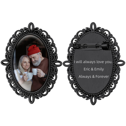 Customized Bouquet Photo Charms Memorial Pins for Wedding