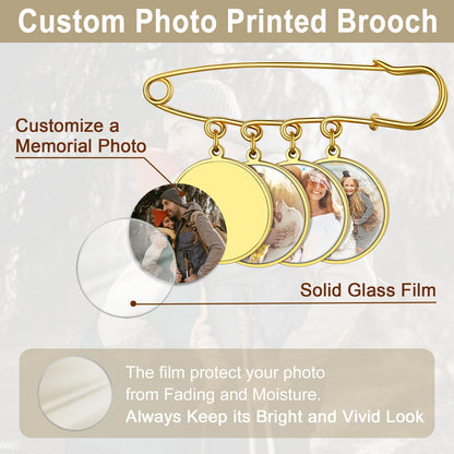 Customized Bouquet Photo Charms 1-4 Pictures Memorial Pins