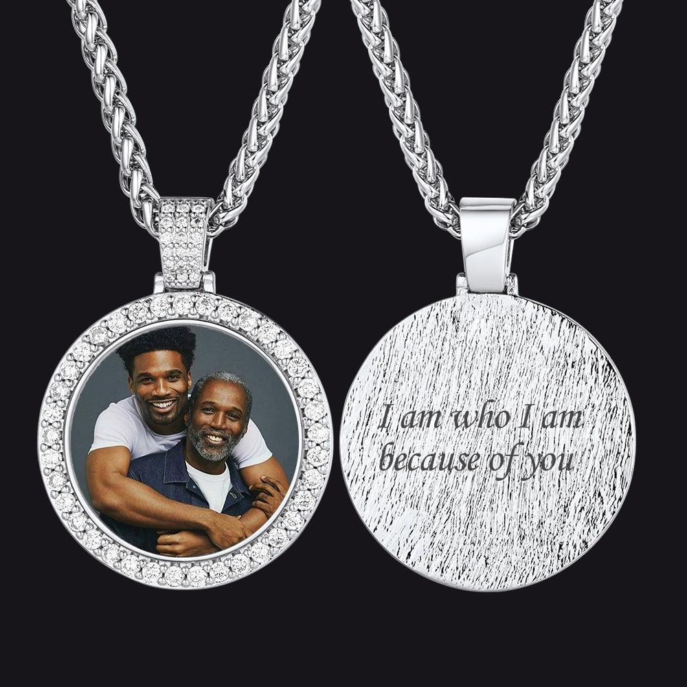 Custom photo necklace for men, Personalized memory pendantimg