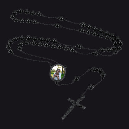  Picure Rosary Beads Catholic Cross Necklace