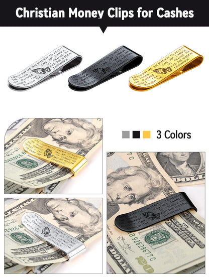 Customized Prayer Hands Money Clip Money Card Holder for Men