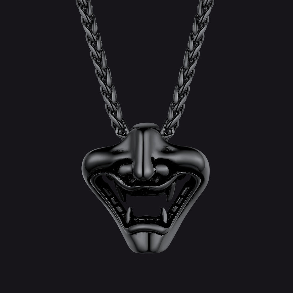 Faithheart Gothic Punk Devil Joker Necklace for Men