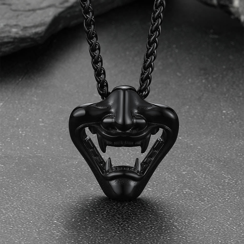 Faithheart Gothic Punk Devil Joker Necklace for Men