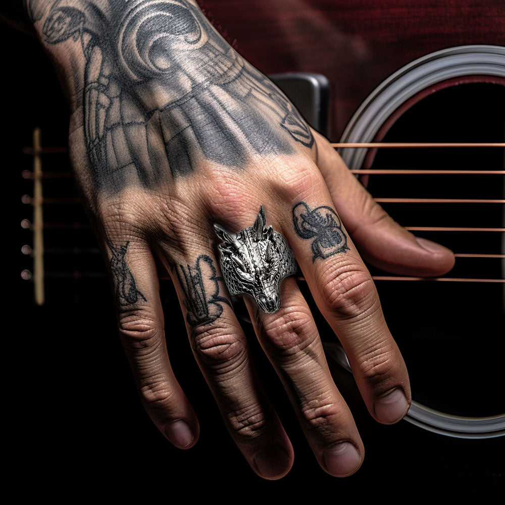 Punk Dragon Ring for Men Stainless Steel