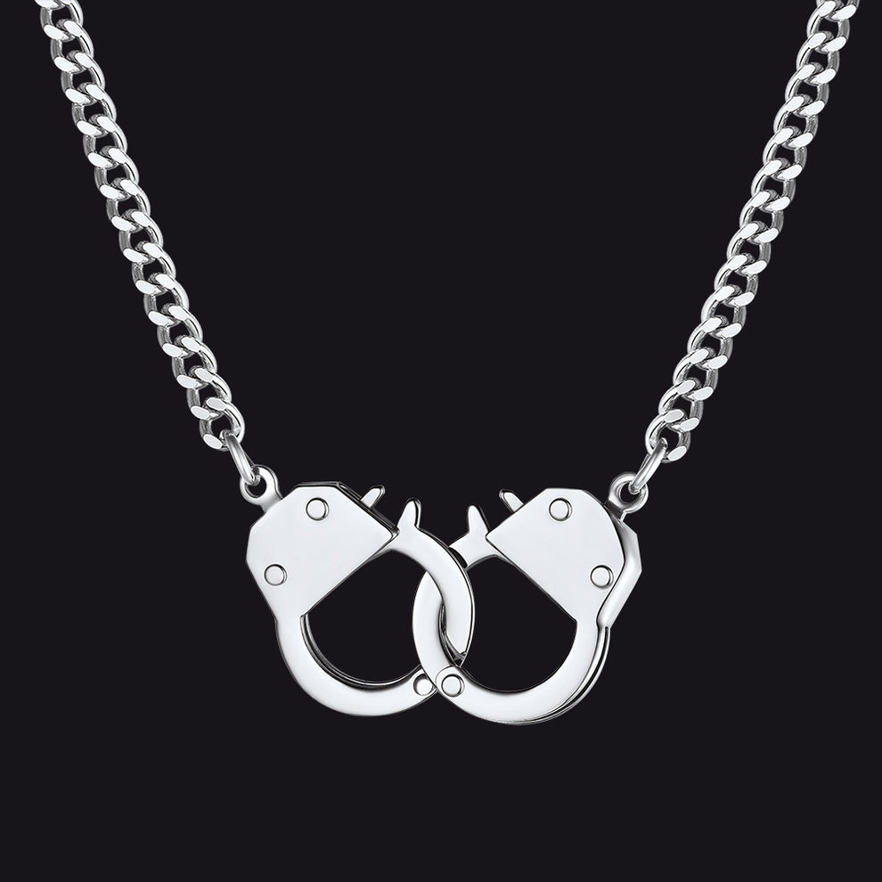 Men's Handcuff Necklace | Cuban Chain – FaithHeart Jewelry