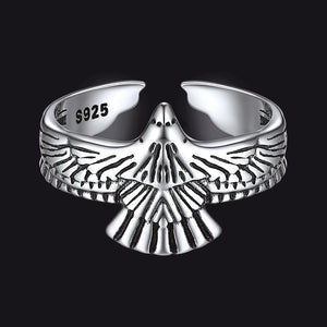 Faithheart Punk Vintage Hawk Open Adjustable Ring for Men