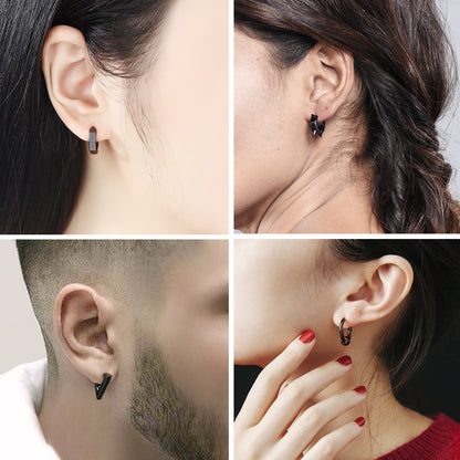 Collage of earrings worn by different people on various ears.