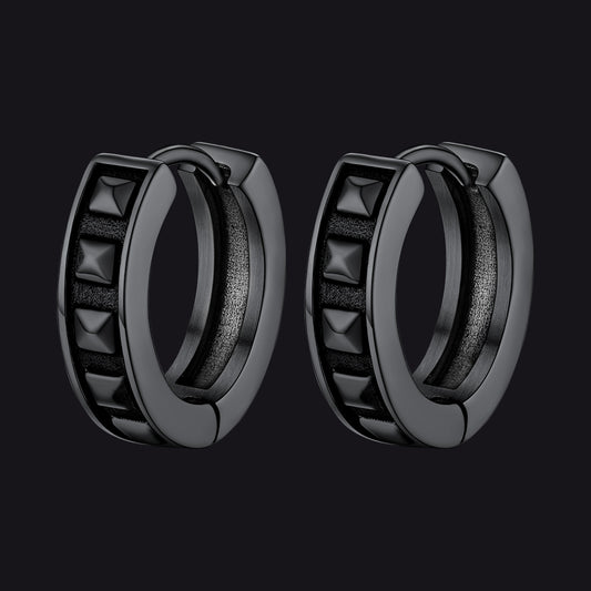 Punk Spike Rivet Hoop Earrings for Menimg