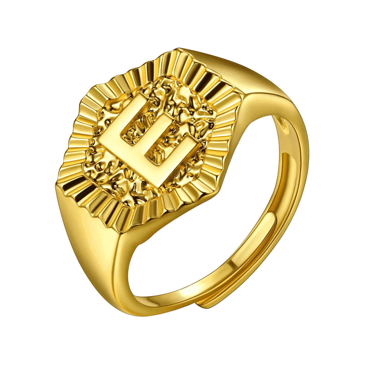 FaithHeart Initial Signet Ring Stainless Steel For Unisex Wedding Band FaithHeart