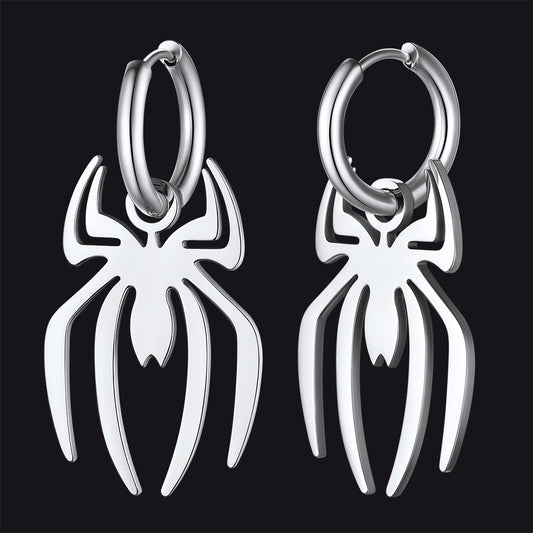 FaithHeart Gothic Spider Drop Earrings Stainless Steel FaithHeart