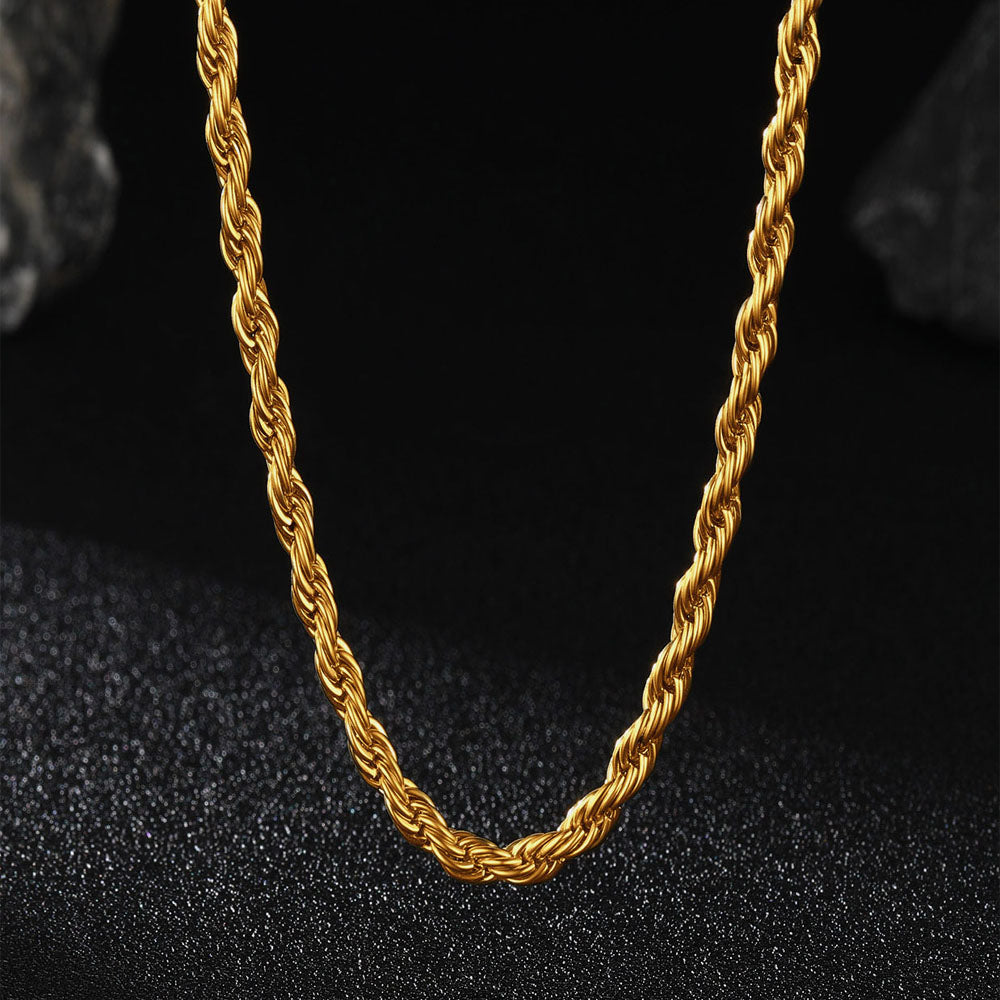6mm rope chain necklace styled