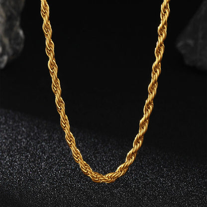 6mm rope chain necklace styled