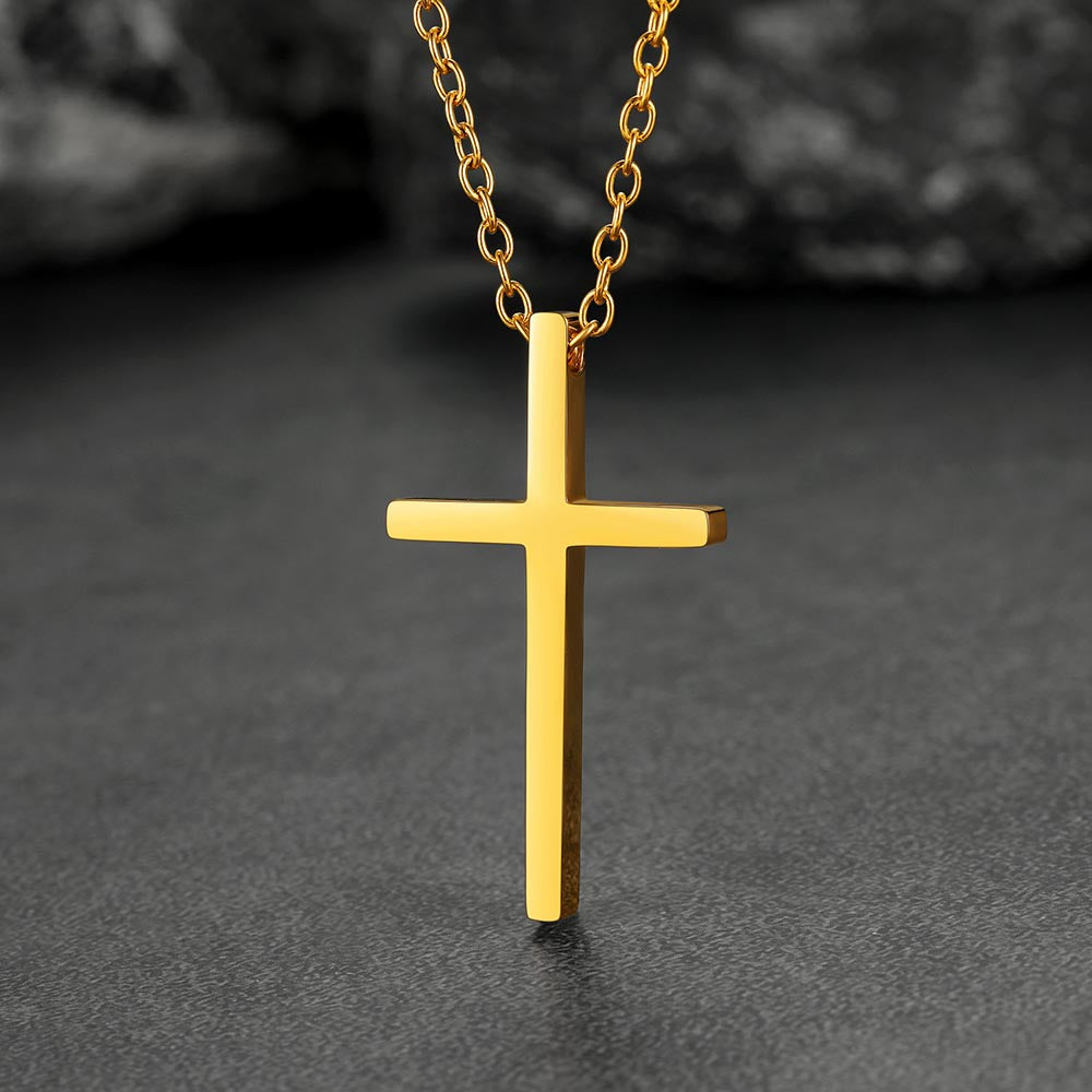 FaithHeart Classic Cross Necklace For Men/Women FaithHeart