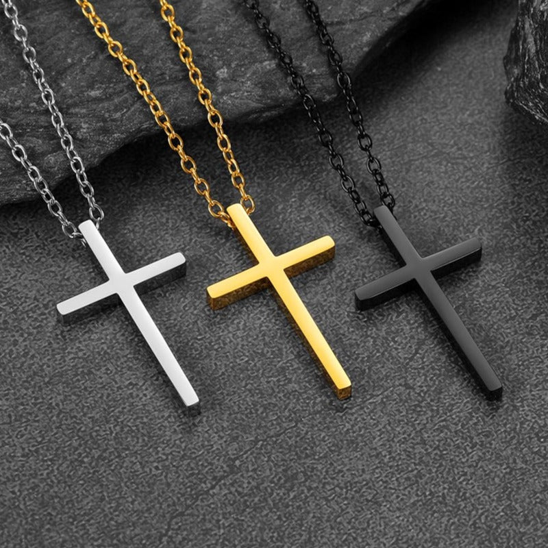 FaithHeart Classic Cross Necklace For Men/Women FaithHeart