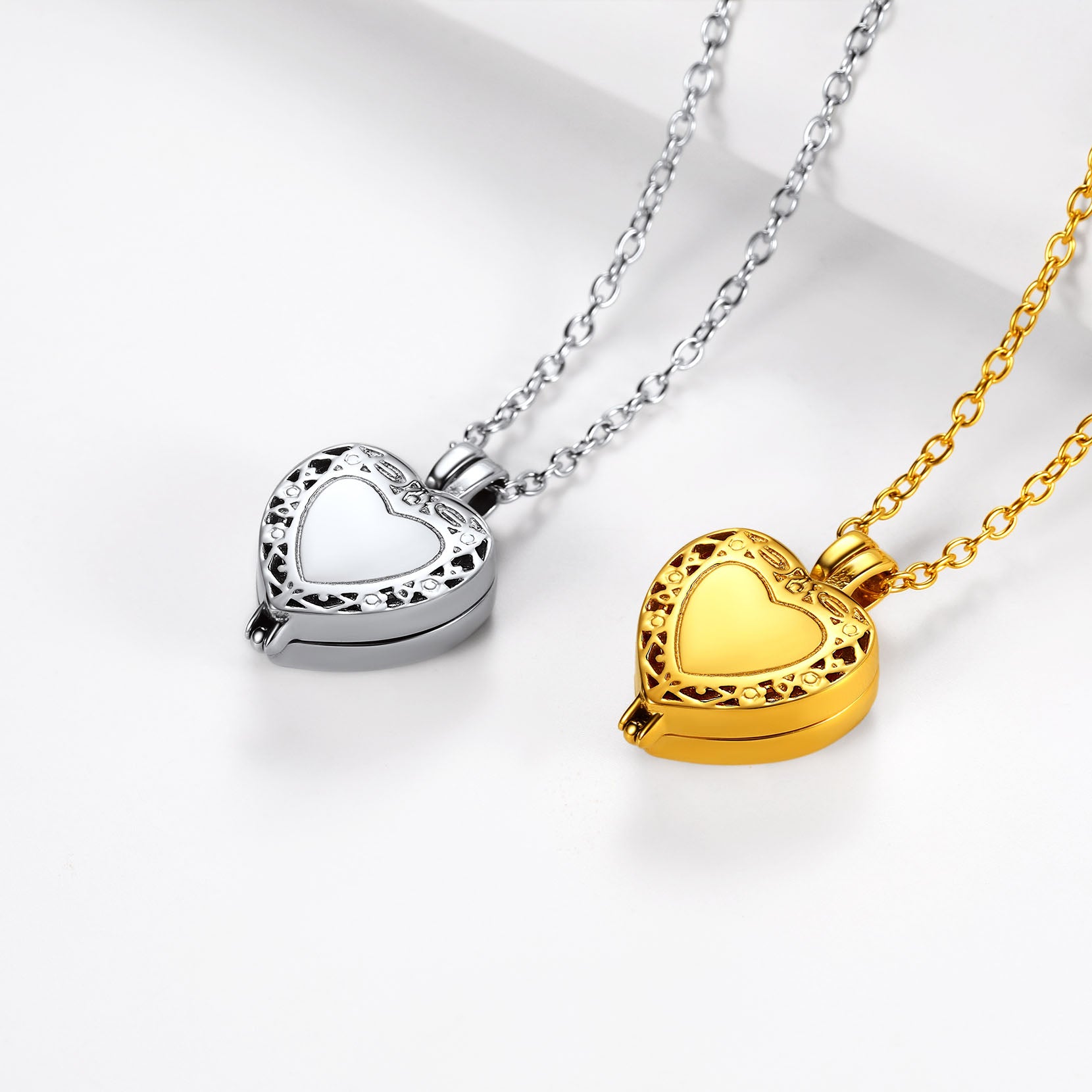  Customized Cremation Heart Locket Urn Necklace for Ashes Memorial Jewelry