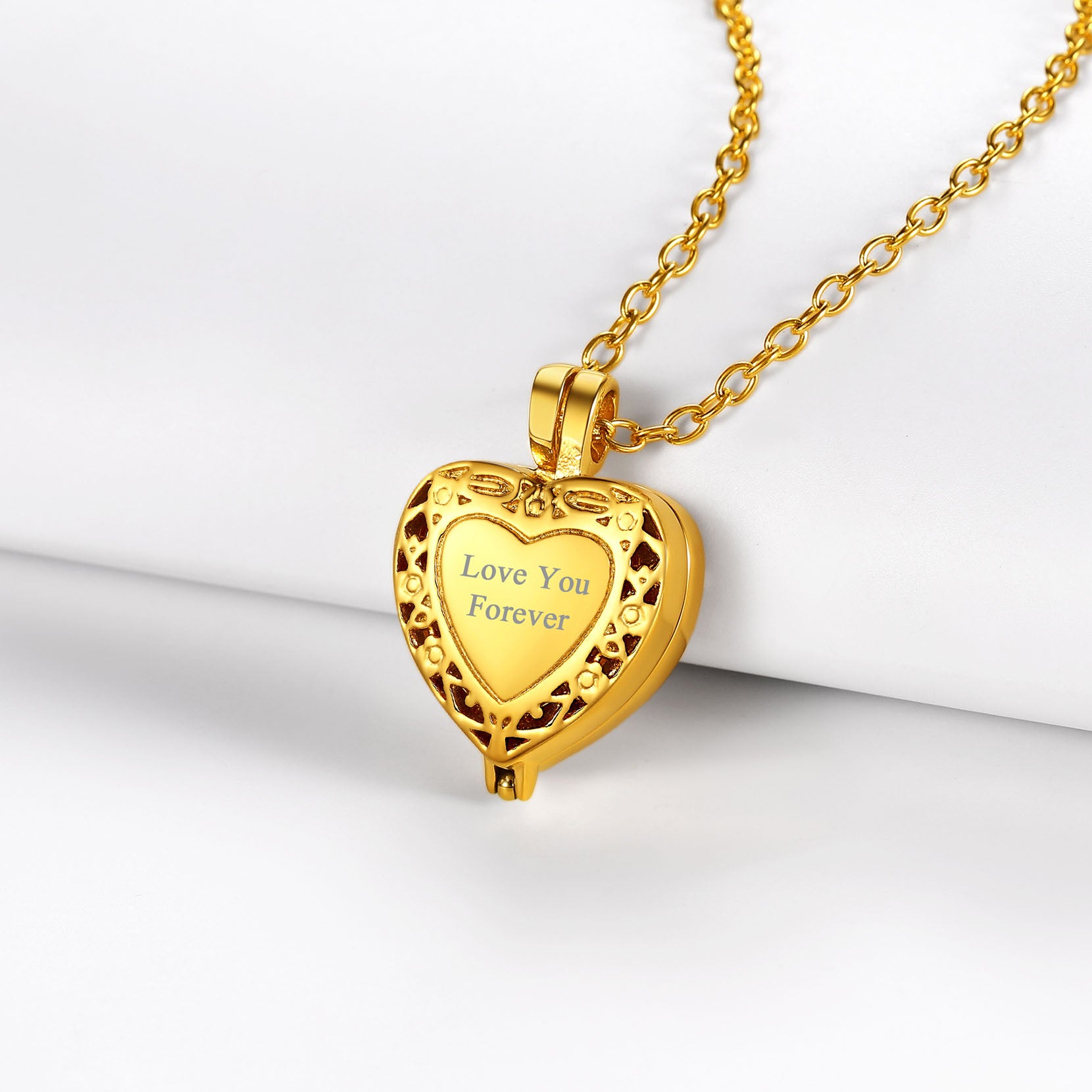  Customized Cremation Heart Locket Urn Necklace for Ashes Memorial Jewelry