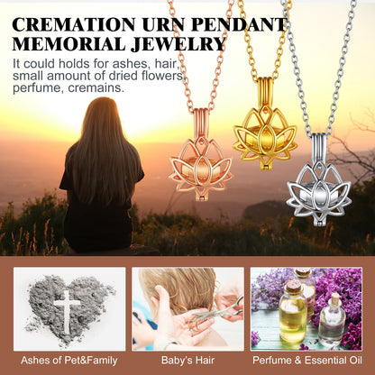Customized Flower Urn Necklace Cremation Jewelry for Ashes