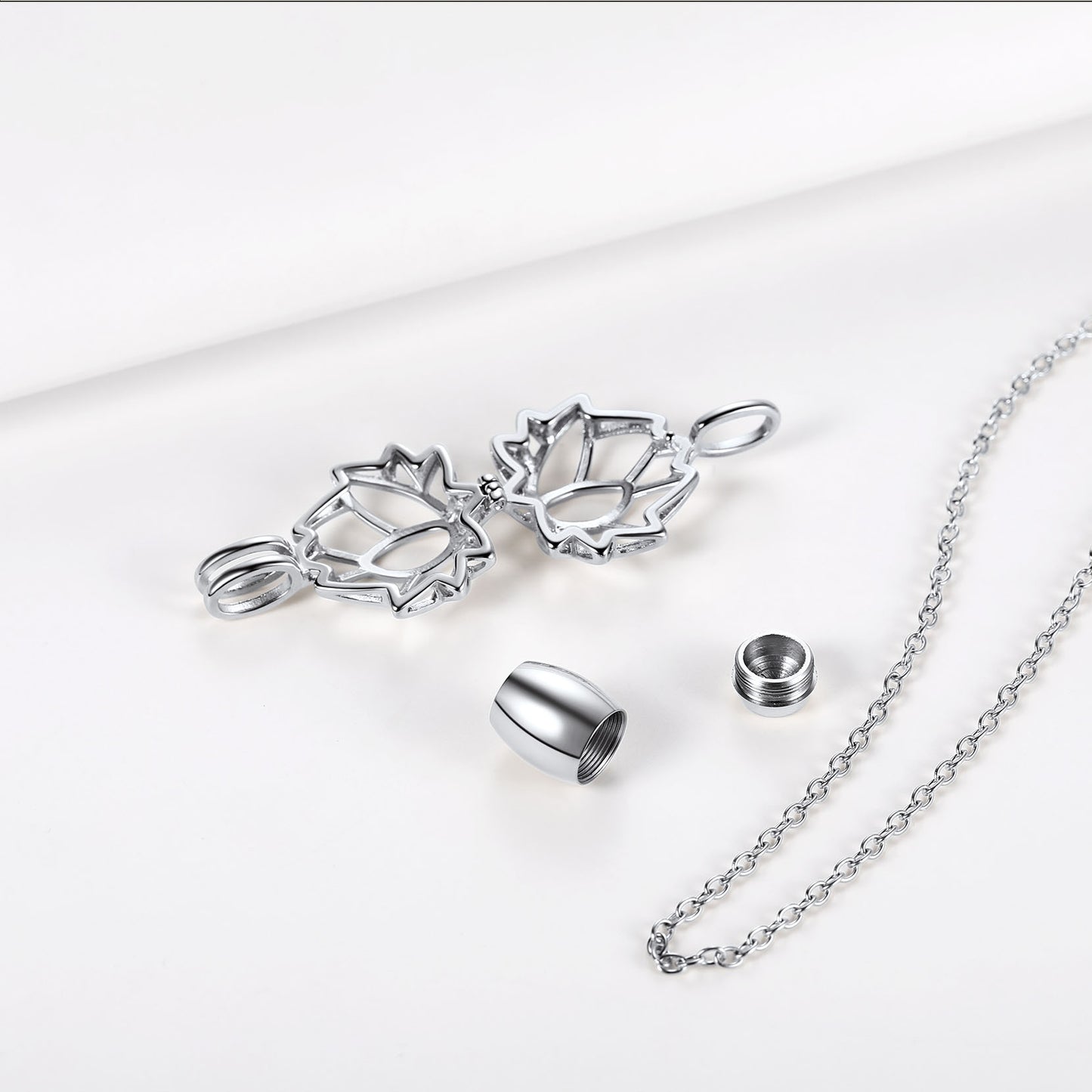 Customized Flower Urn Necklace Cremation Jewelry for Ashes