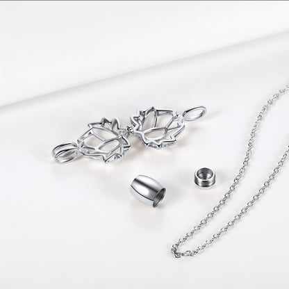 Customized Flower Urn Necklace Cremation Jewelry for Ashes