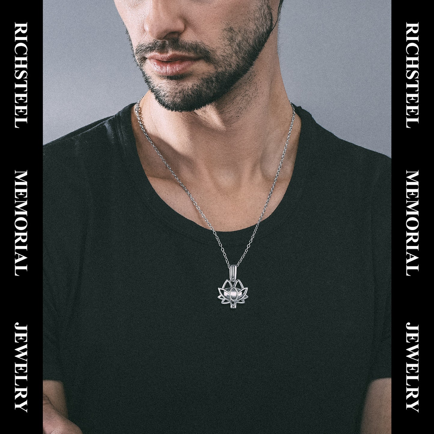 Customized Flower Urn Necklace Cremation Jewelry for Ashes